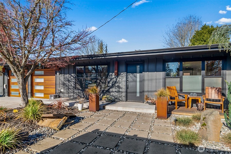 9619 224th St SW exterior, fully renovated mid-century home